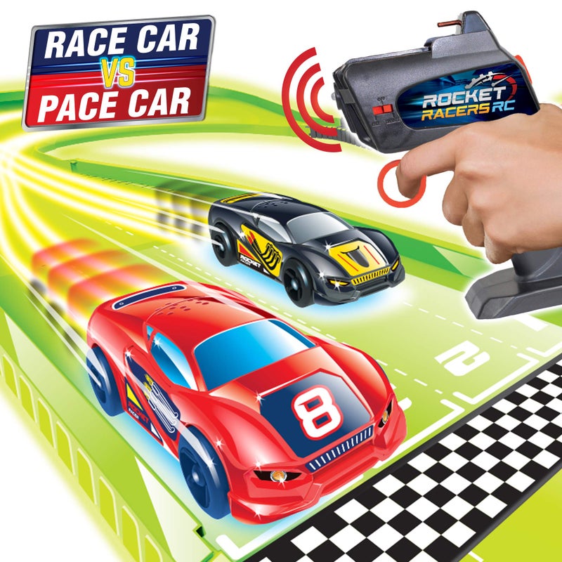 Ontel Magic Tracks Rocket Racers Remote Controlled Race Car vs Pace Car Track Set (MTRR-MC4/2) - Image 4